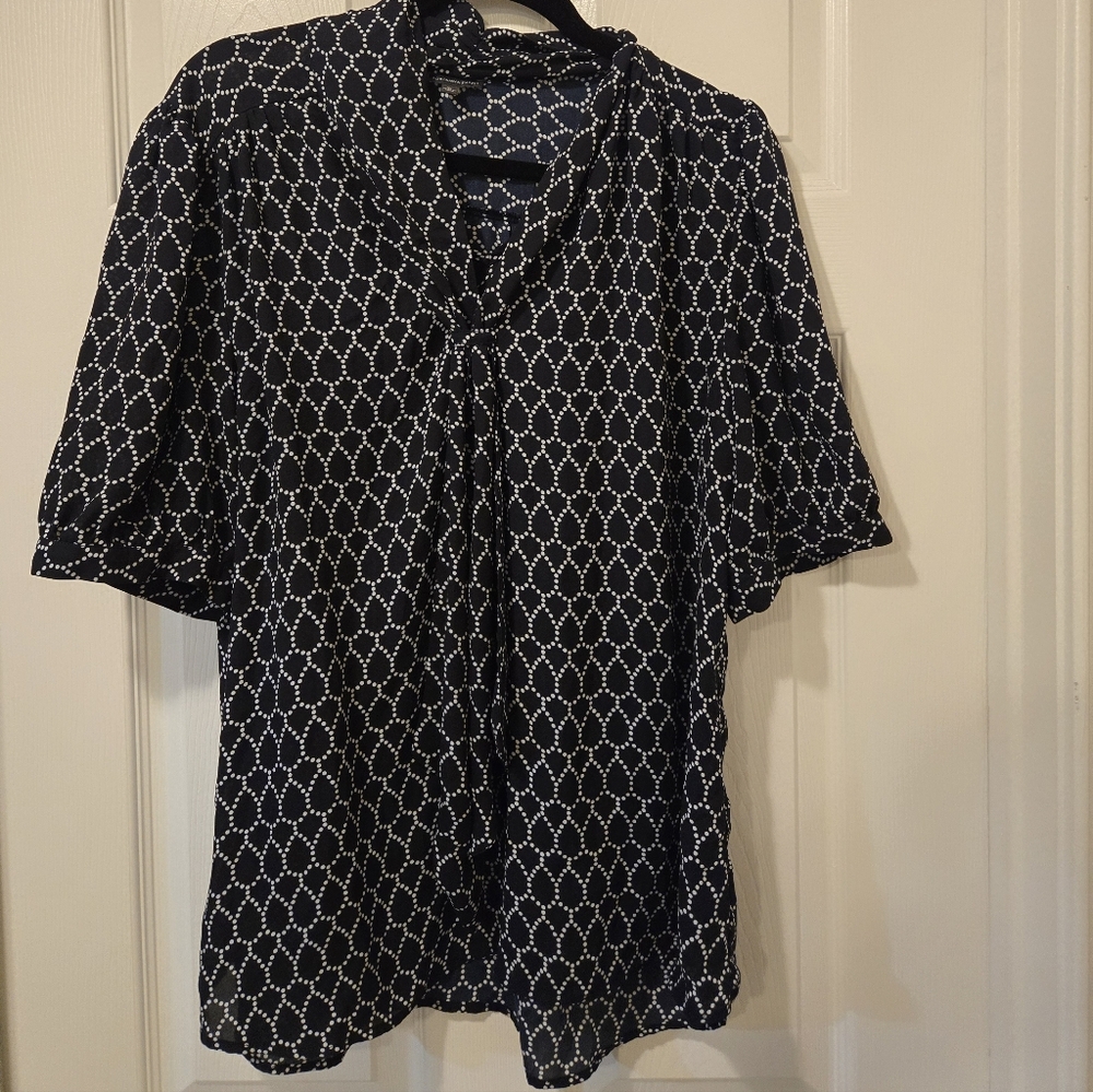 Adrianna Papell Black and White Blouse - Picture 1 of 7